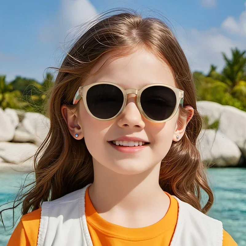 Fashion Round Childrens Polarized Sunglasses Childrens Sunglasses Boys and Girls Fashion Baby Student Glasses Party Glasses UV400 250403