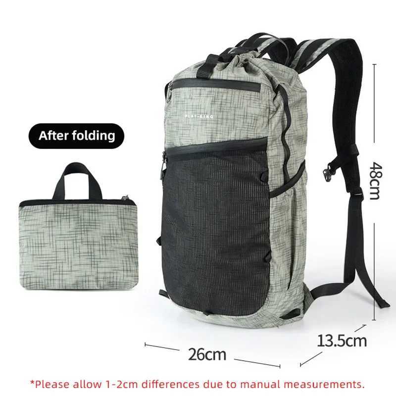 Camping Backpack Outdoor Sport Man Travel Hiking foldable Bag Climbing Mountaineering Man Lightweight Trekking Storage BagsC250407