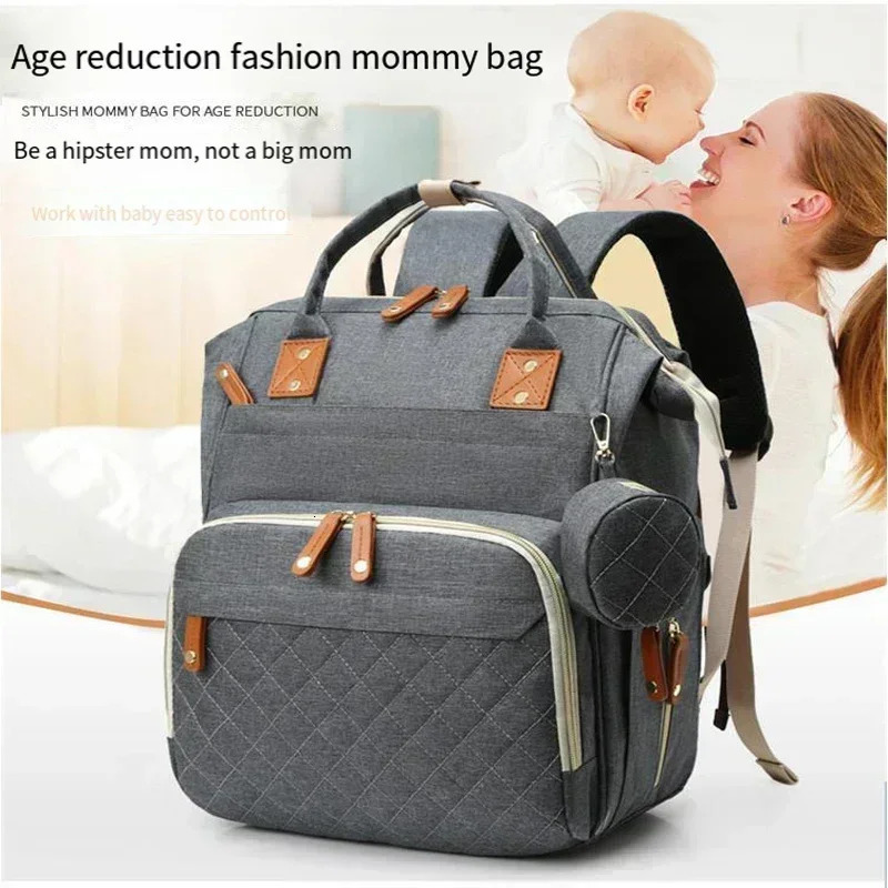 Portable Mommy Bag Large Capacity Shoulder Mother Bag Stroller Hanging Bag Multi-functional Fashion Travel Diaper Bags 250407