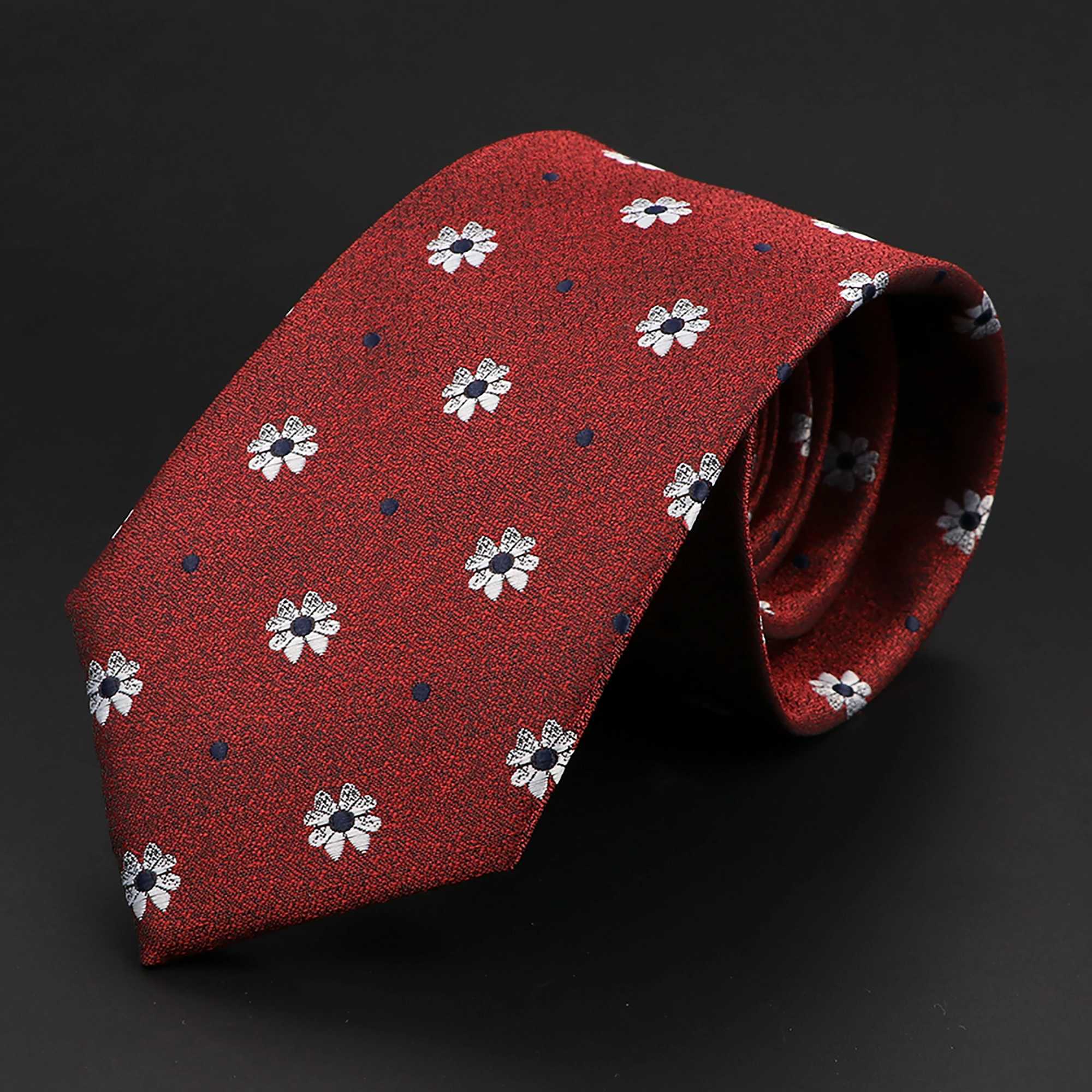 New Fashion Mens Tie 7.5cm Striped Floral Paisley Green Dark Color Necktie Fit Wedding Party Meeting Business Slim Narrow Cravat X250407