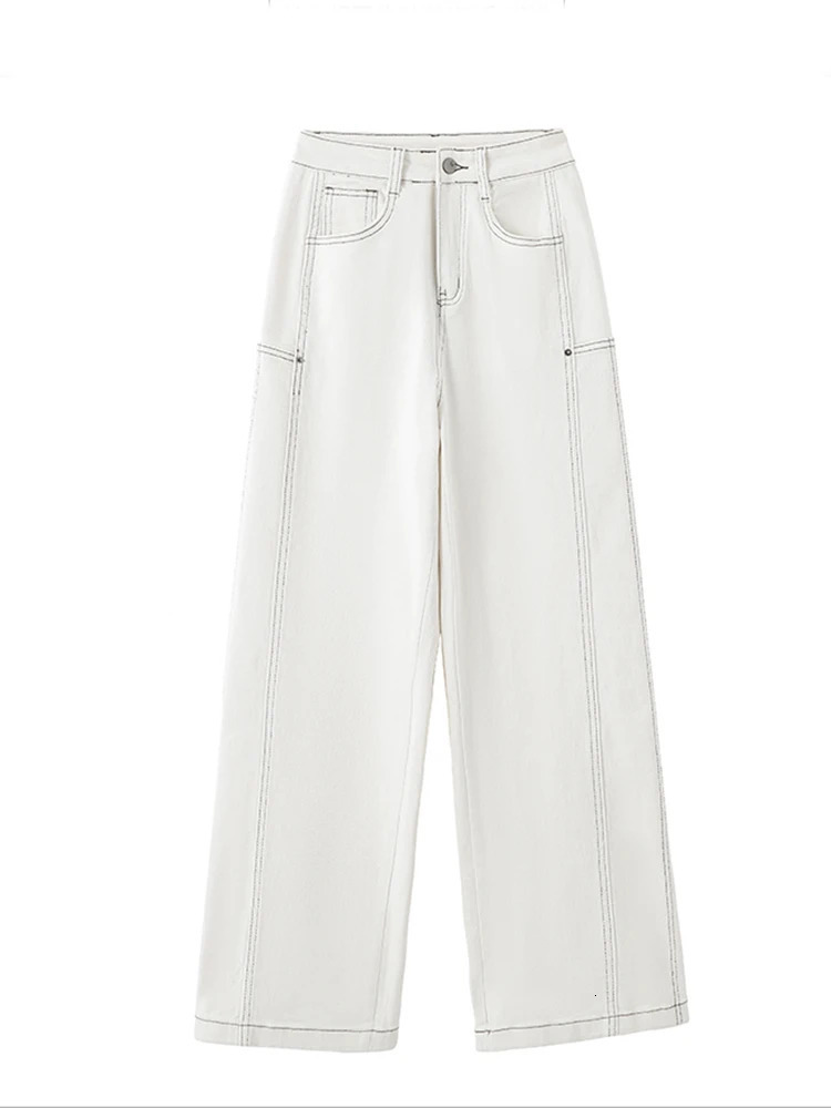 Botvotee milk white ultrathin suitable for wide leg jeans accessories women stylish and elegant Korean office high waisted denim 250407