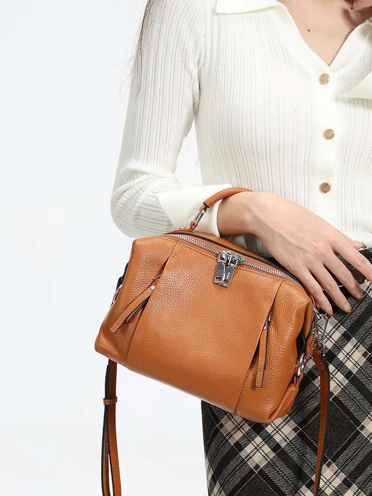 YANATARI Genuine Leather Woman Shoulder Handbags Ladies Crossbody Bags Designer Minimalism Cowhide Bag