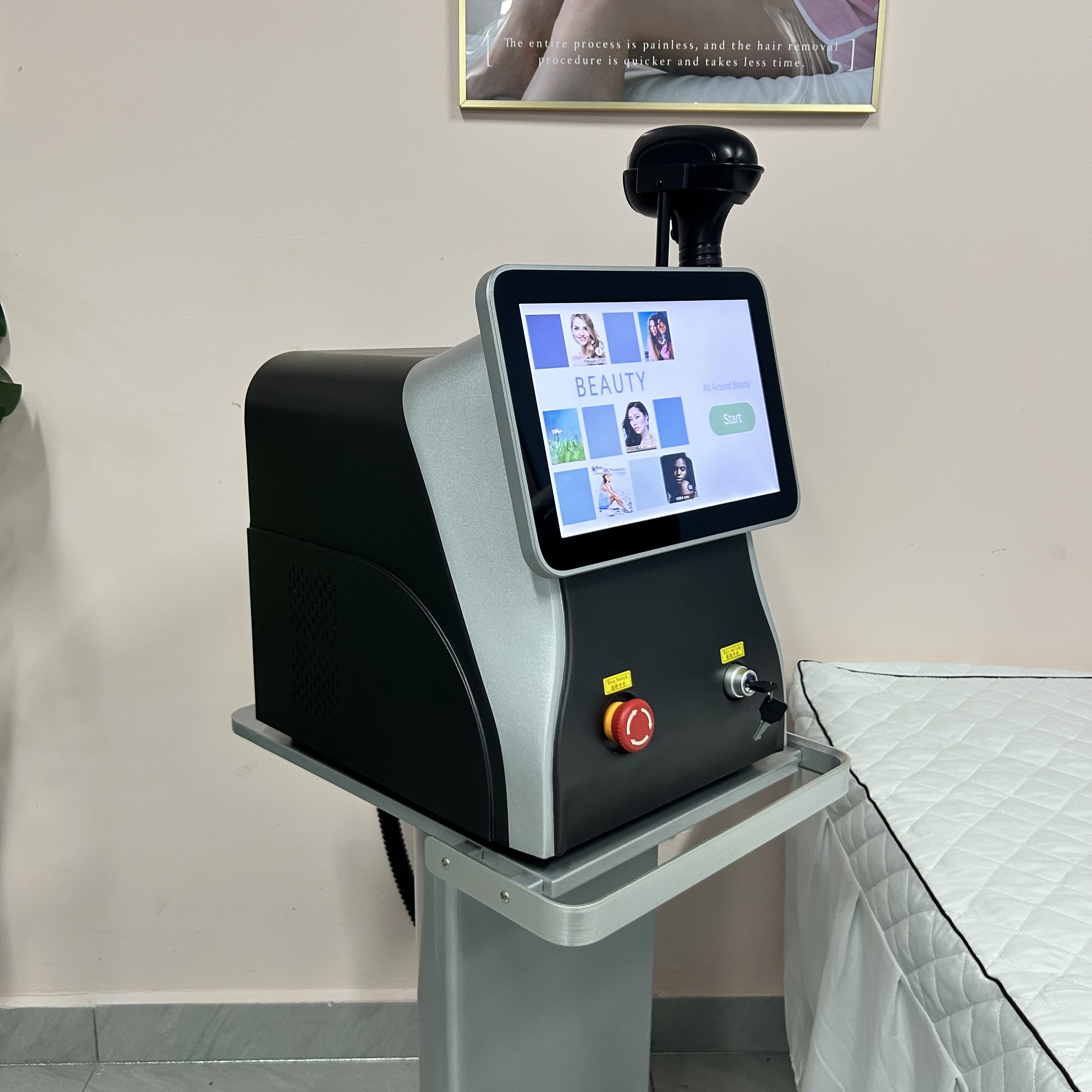 High Efficiency Diode Laser Epilator 10Bars High Power Ice Platinum Technology Painless Hair Removal for Salon & Home