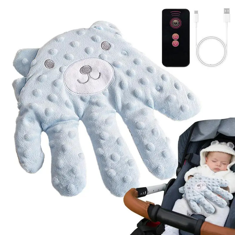 Baby Patter For Sleep Remote Control Baby Soothing Palm Baby Sleep Patting Toy Soft Electric Baby Hand Pillow Baby Sleep Soother 250407