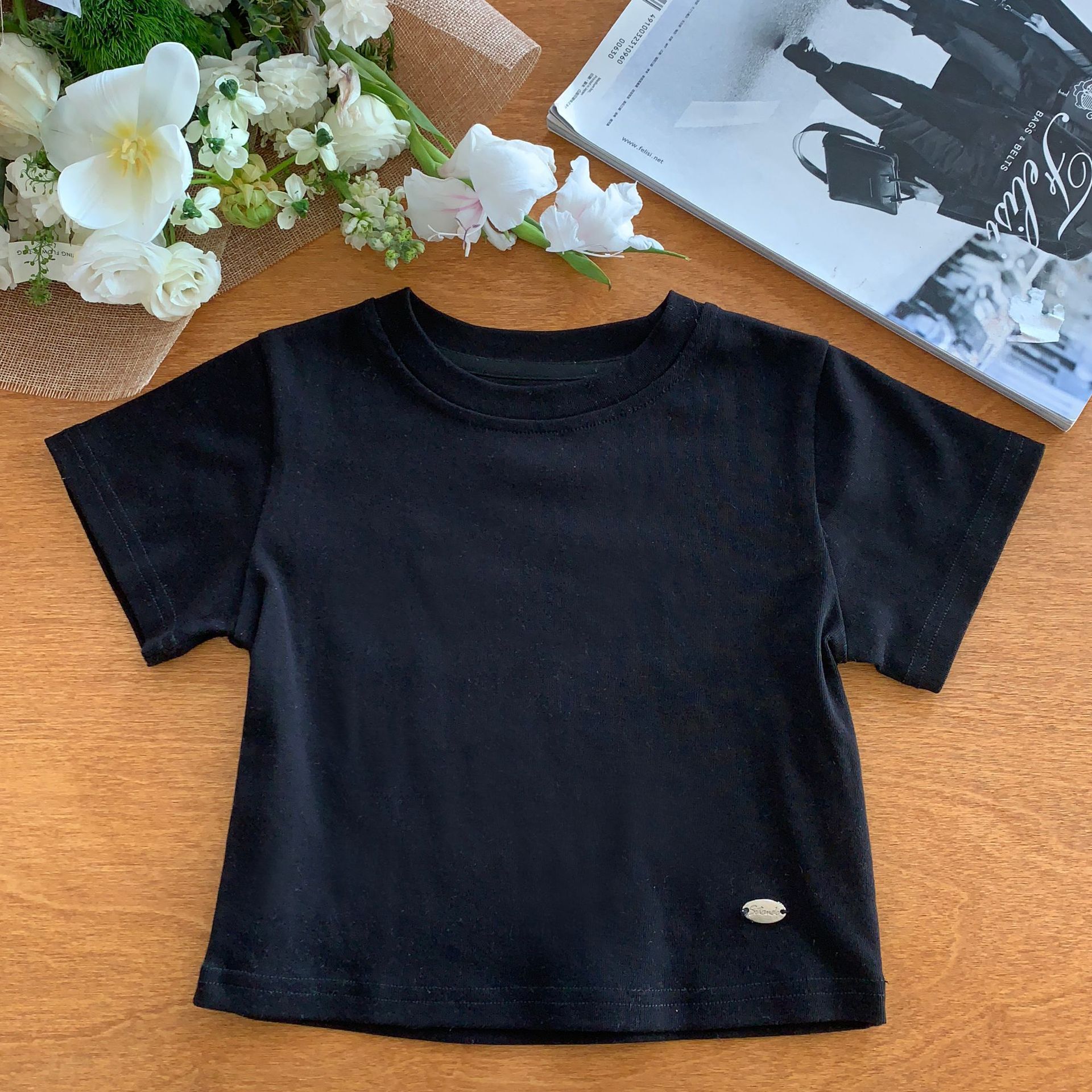 Ddmyshoesvip Clothing Girls Short Sleeved T Shirt Spring New Item Children S Korean Version Base Shirt Top Baby Girl S Clothing