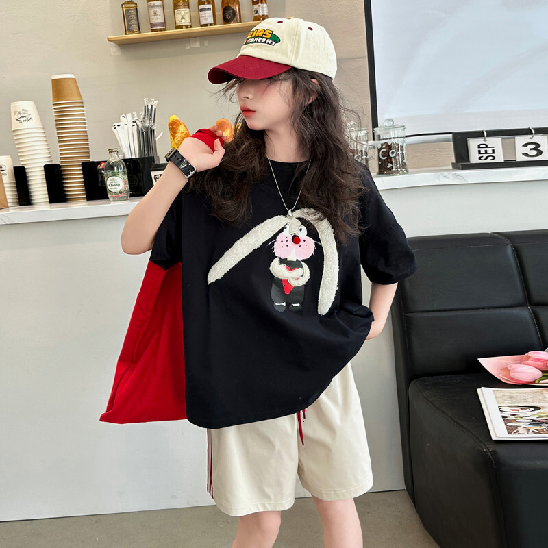 Ddmyshoesvip Summer Short T Shirt For Girls From CUHK Half Sleeved Children S And Pure Cotton Summer Clothing Trendy P Top Clothes Old Years Old