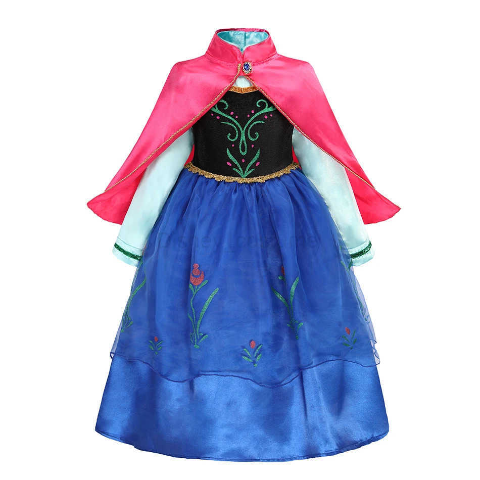 Disney Elsa Anna Childrens Princess Girl Dress Rapunzal Childrens Role Play Halloween Vestdos Childrens Costume Birthday Party Dress X250408