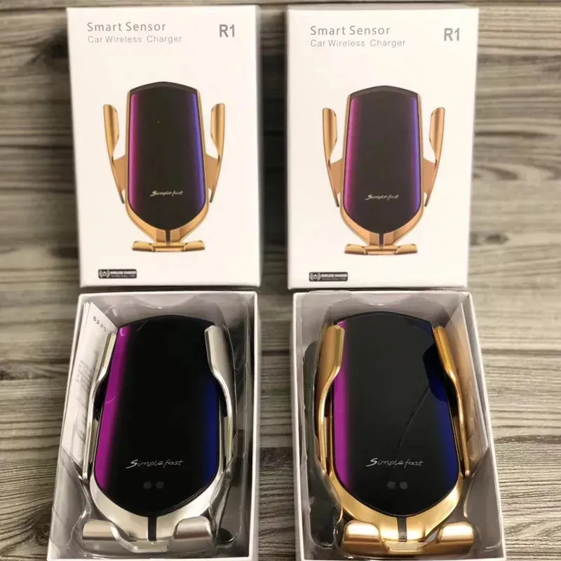 Mobile phone car Holders Smart Sensor Automatic Clamping Car Holder Wireless Charger Stand Air Outlet Multifunction Phone Holder Auto Wireless Chargin