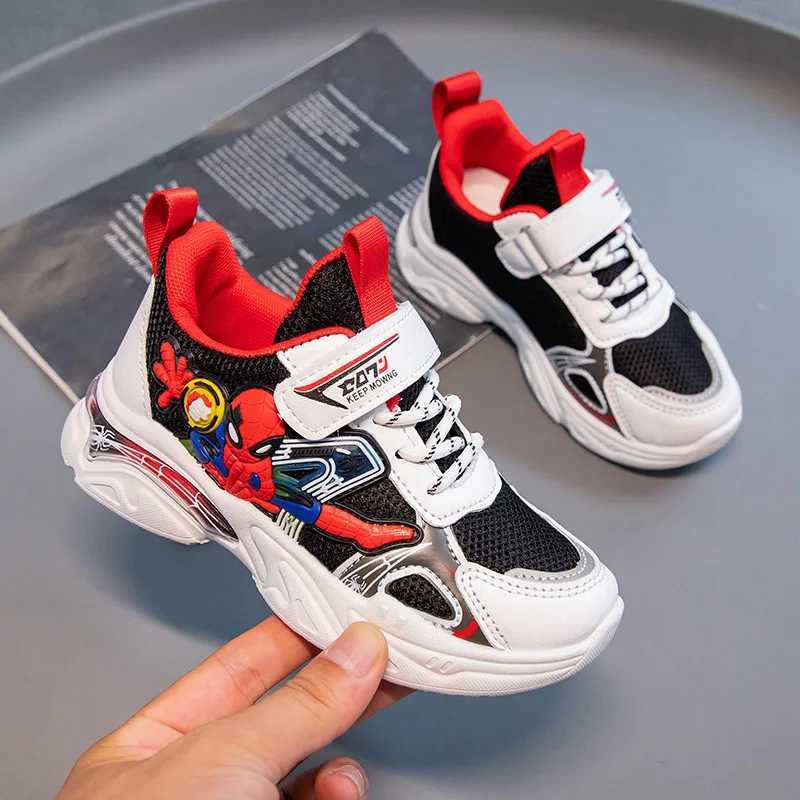 Childrens casual shoes sports shoes boys mesh breathable sports running gray black shoes size 21-38 W250407