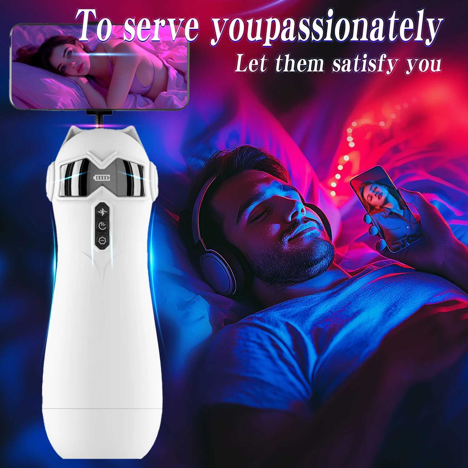 Automatic Sucking Male Vibration Masturbator Male Heating Masturbation Cup Vaginal Sex Toys for Men Adult GoodsW250408