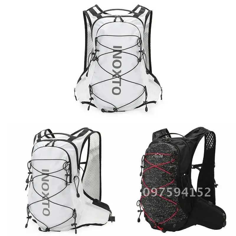 Men Women 12L Lightweight Running Hydration Vest Backpack Outdoor Bag Trail Bags Marathon Jogging Sport Hiking Rucksack WaterC250407
