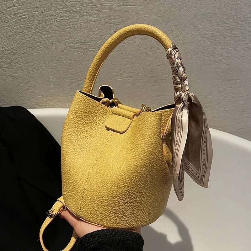 Fashion Women Crossbody Autumn Winter Shoulder Brand Design Bucket Bag Ladies PU Leather Portable Hand Bags Wt434