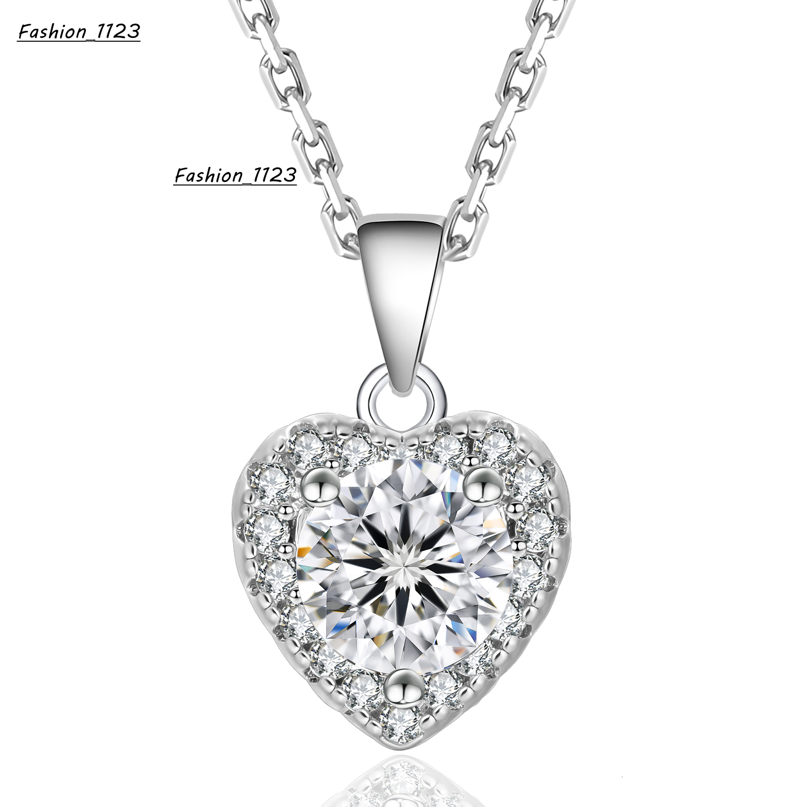 Moissanite Pendant Jewelry 925 Silver Necklace 10ct D Color VVS1 Moissanite Pendant Necklace Women for Wedding