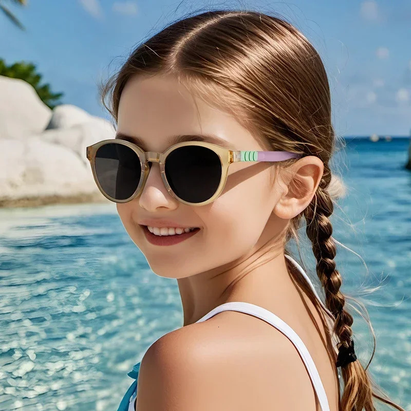 Fashion Round Childrens Polarized Sunglasses Childrens Sunglasses Boys and Girls Fashion Baby Student Glasses Party Glasses UV400 250403