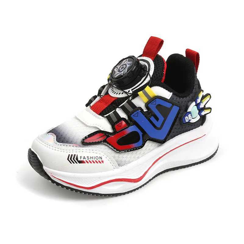 Childrens running shoes boys mesh breathable outdoor sports shoes fashionable color anti slip soft soled childrens casual sports shoes W250407