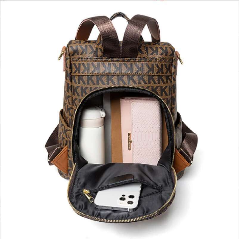 Women's New Fashion High Quality Leather Backpack Letter Designer Totes Large Capacity Anti Theft Travel Shoulder Bags