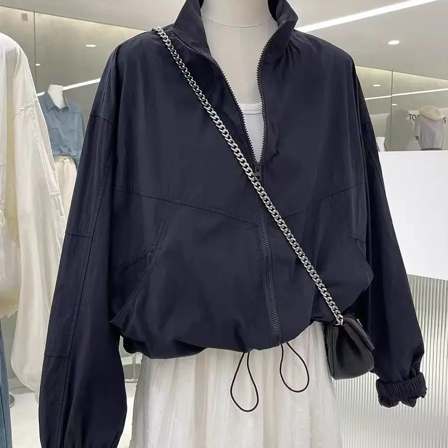 High quality slim womens sunglasses jacket summer loose fit fashionable version top 250407