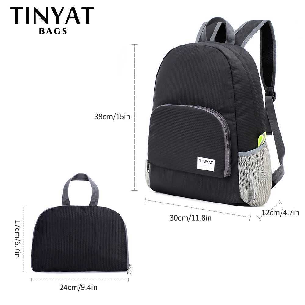 TINYAT 13L Ultrght Foldable Backpack Waterproof Outdoor Climbing Bag for Travel Cycling Gym Daily UseC250407