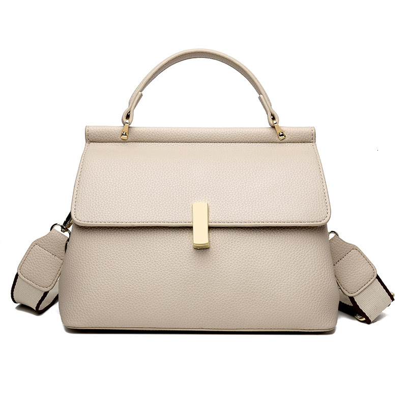 2025 New Luxury Design Bag Women's PU Leather Commuter Bag With Wide Shoulder Strap Crossbody Bag