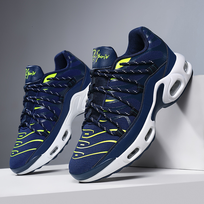 2025 Spring Summer Cushion Sole Air Men's Sports Shock Absorption Student Running Shoes 45 Large Size Breathable Lightweight Trendy