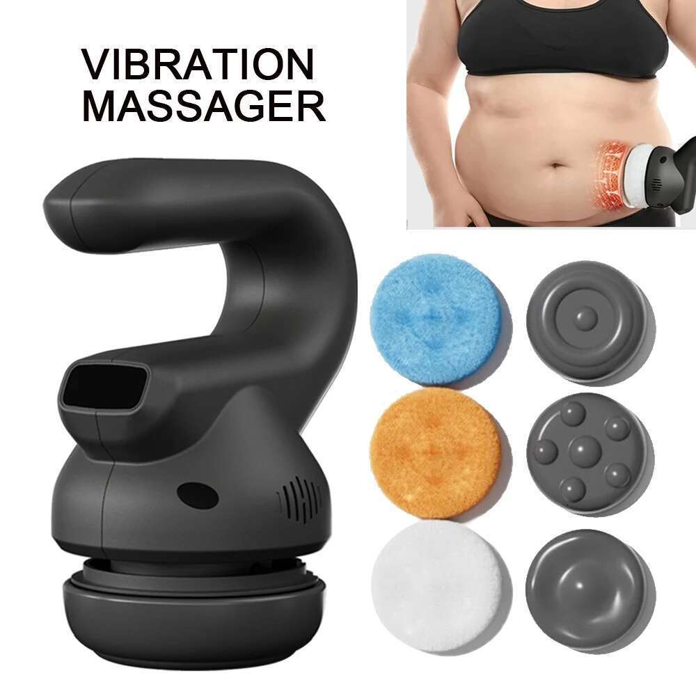 Fascia Gun Muscle Vibration Massage Fiess Fat Burner Massager Physiotherapy Anti-Cellulite Body Slimming Vibrating Penetration