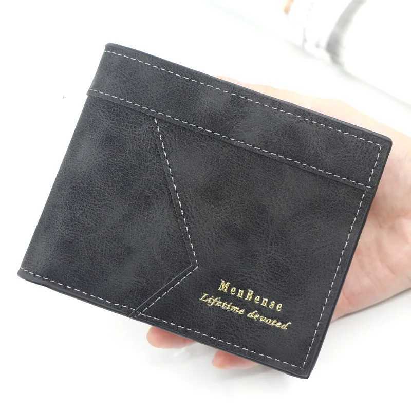 Mens Short Wallet Large Capacity PU Leather Multi-Slot Coin Pocket Photo Holder Small Men Purse Card Holder Vintage Male Wallet H25110711
