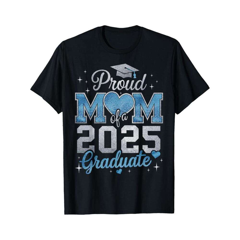 Designer T shirt Proud Momma of a class of 2025 graduate senior graduation - 220g Tshits