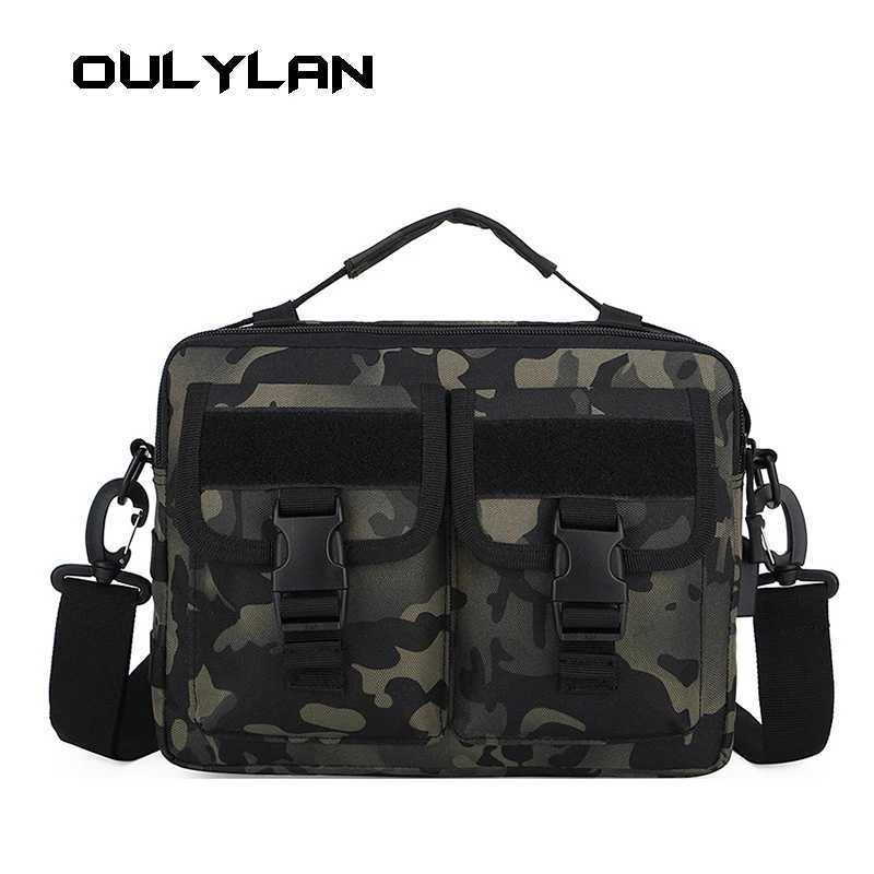Oulylan Camouflage Shoulder Bag for Men Outdoor Crossbody Back Small Tool Bag USB Charging Handbag Sport Hiking BagC250407