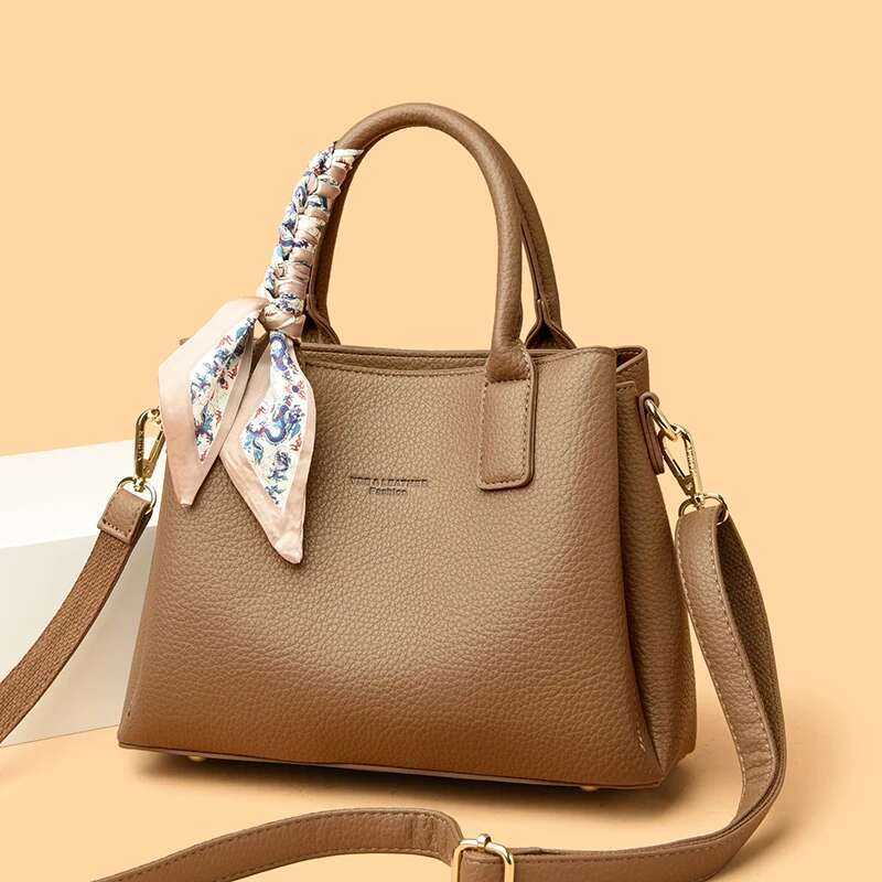 High Quality 3 Layers Soft Leather Ladies Crossbody For Women Bags Designer Shoulder Handbags 2024
