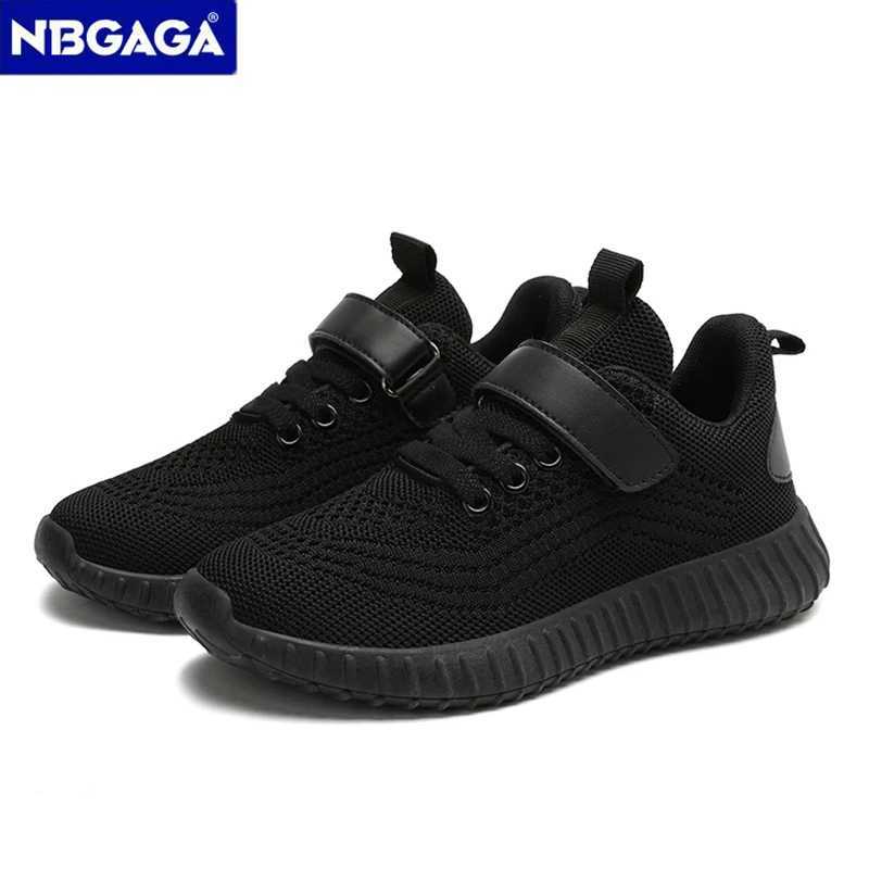 Fashionable childrens running sports shoes black sports shoes childrens outdoor lightweight and breathable Tenis shoes W250407