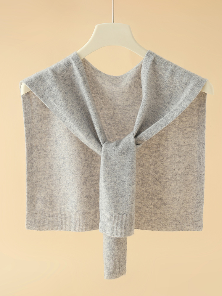 K332 Cashmere shawl women autumn and winter new knitted warm fashion decoration outer wear cervical vertebra protection solid color high-end cashmere 