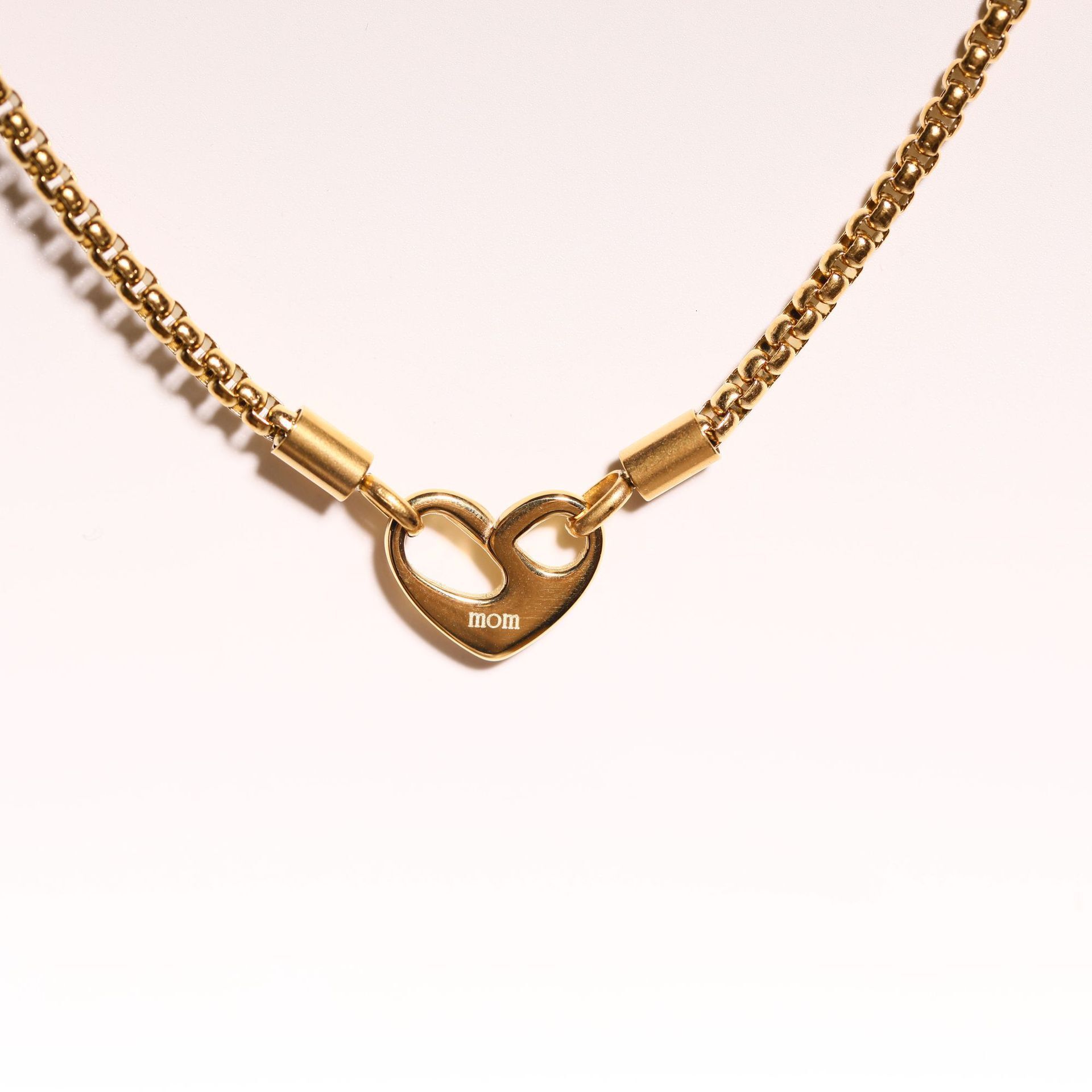 Fairy essential stainless steel heart hanging mama necklace Valentine's Mother's Day jewelry