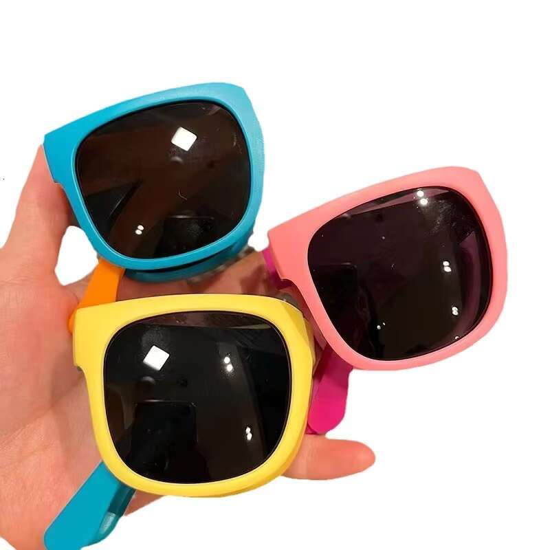 Aodun Kids Shades Multi Colors Uv Protection Portable Sunglasses Plastic Flexible Summer Beach Folding Sun Glasses