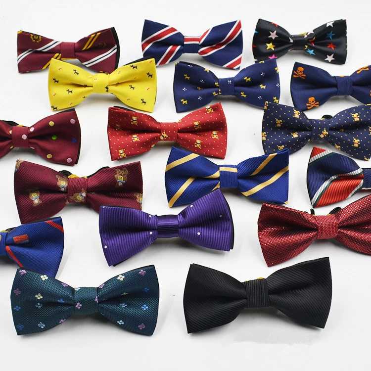 53 Color Childrens Bow Tie Fashion Jacquard Baby Neckties Tie Baby Kid Kids Classical Pet Striped Elastic Cord BowTie X250407