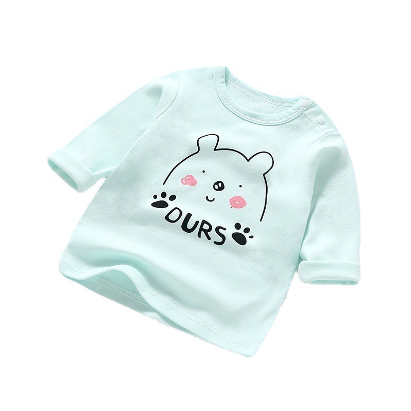 Ddmyshoesvip Baby Long Sleeved Pure Cotton T Shirt And Autumn White Base Shirt Top Thin Spring Baby Clothes