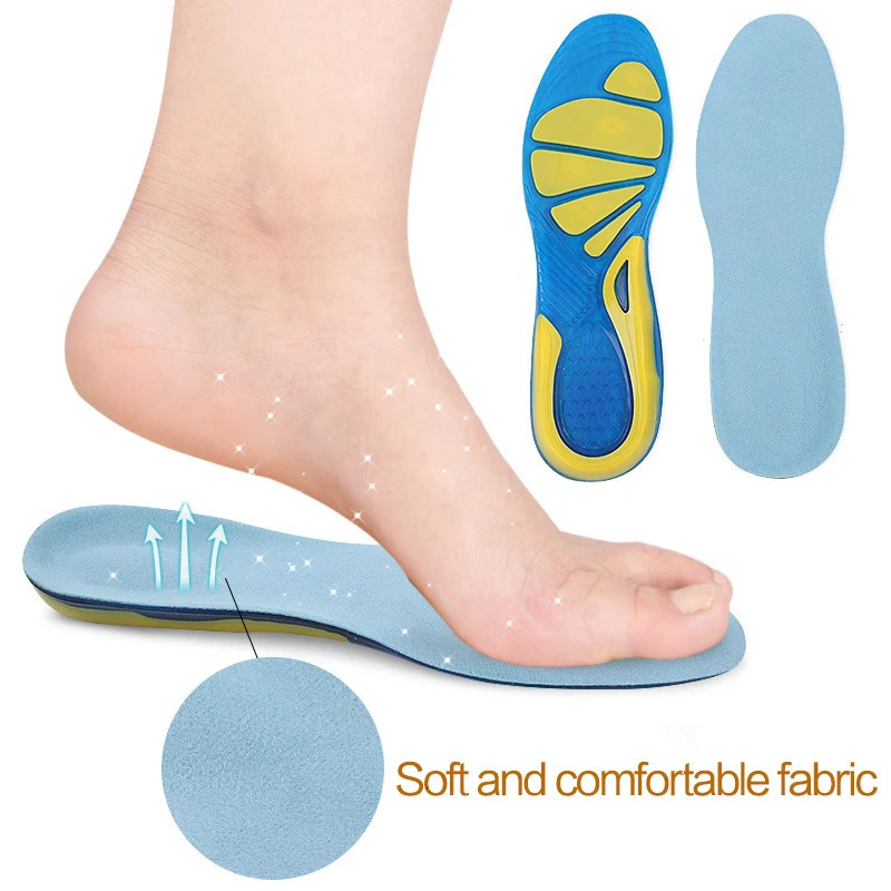 Silicon Gel Insoles Foot Care for Plantar Fasciitis Heel Spur Running Sport Insoles Shock Absorption Pads arch orthopedic insole 250408