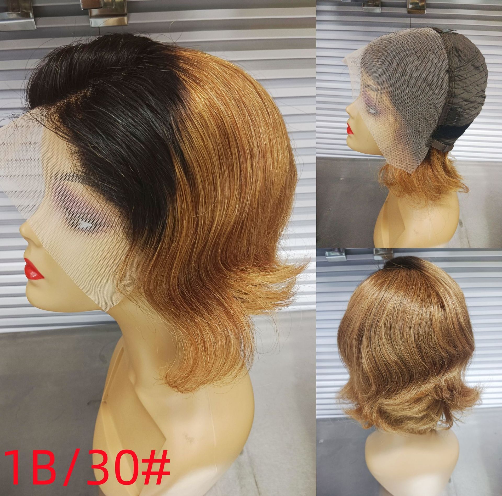 12A E Wave Bob 13*4Frontal Lace Brazilian Human Hair 200