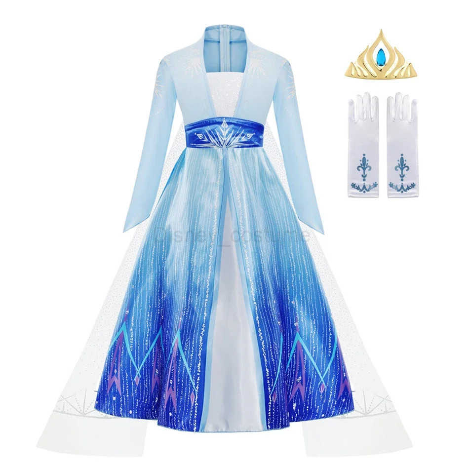 Disney Elsa dresses up as a girl childrens Halloween cosplay princess dress up childrens birthday party costume dress up X250408