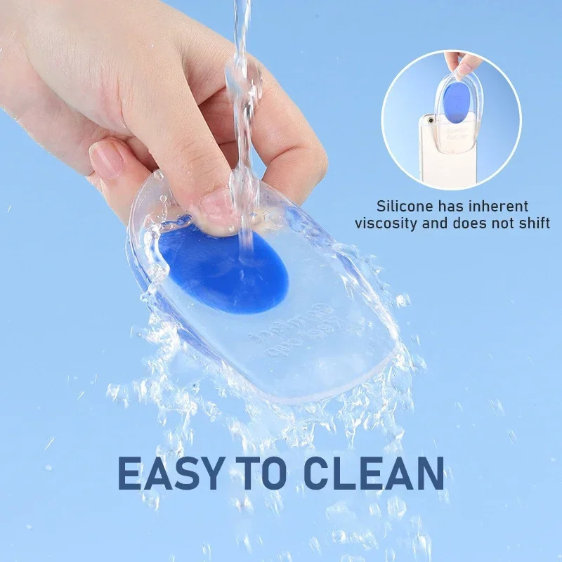 Silicone Gel Insoles Pain Heal Cushion Bone Spurs Pain Relief Heel Cushion Thickened Soft Half-Size Shoe Sole Insole Heel Pad 250408