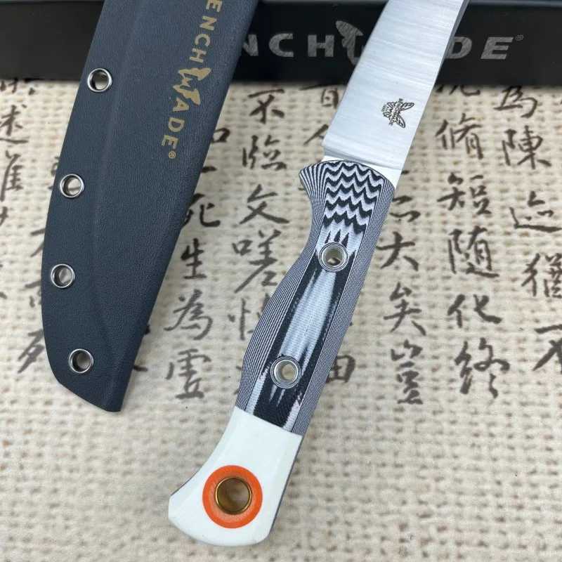 BM knife 15500-1K bench S45VN blade steel hunting machine fixed knife G10 handle outdoor camping hunting bag X250408