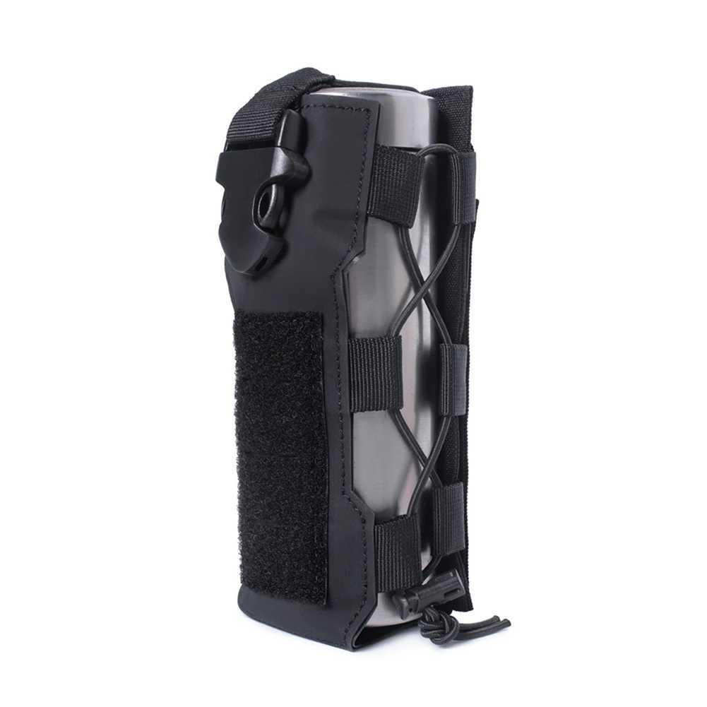 Multifunctional Molle Water Bottle Bag Drawstring Bottle Pouch for Outdoor Travel Camping Hiking Hunting ClimbingC250407