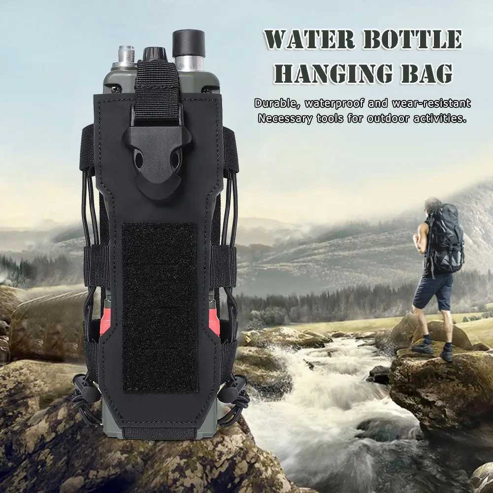 Multifunctional Molle Water Bottle Bag Drawstring Bottle Pouch for Outdoor Travel Camping Hiking Hunting ClimbingC250407