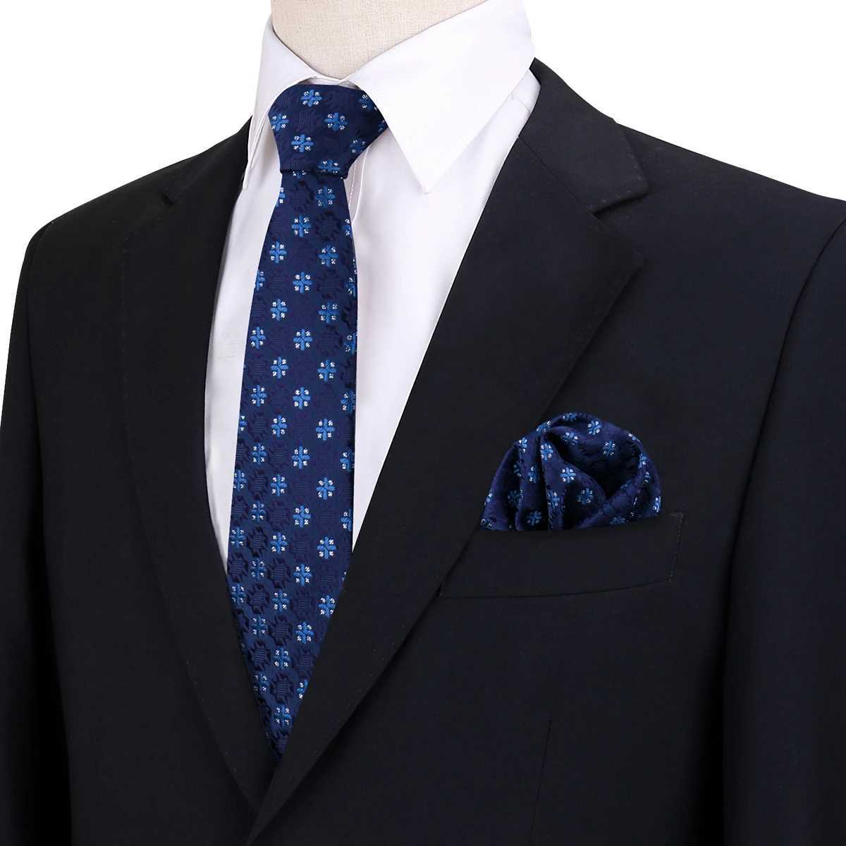 Ties For Men Neck Tie Pocket Square Wedding Accessories Gift For Man Suit Set Luxury Necktie Solid Color 2pcs Set Business Daily X250407