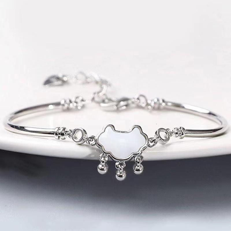 Coming Love White Beimu Ruyi Safe Women's Long Life Lock Bracelet