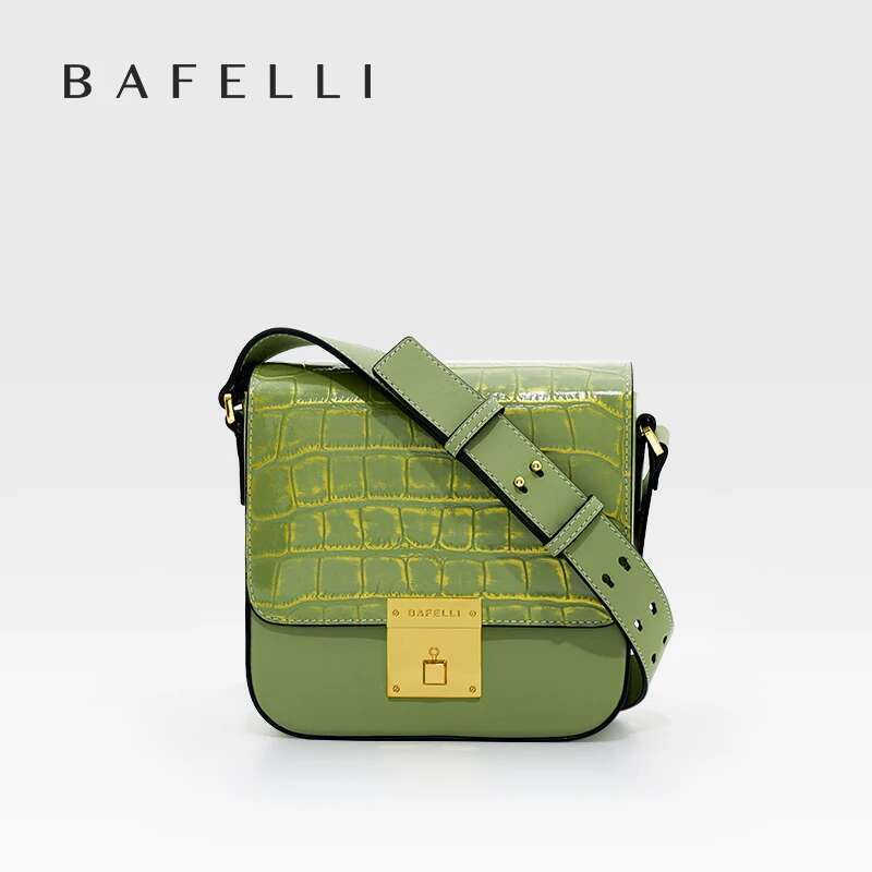 Women's Bags BAFELLI WOMEN BAGS FASHION 2023 LEATHER MINI BOXY BAG CROSSBODY ORIGINAL DESIGNER SHOULDER SADDLE MESSENGER FEMALE K GOLD