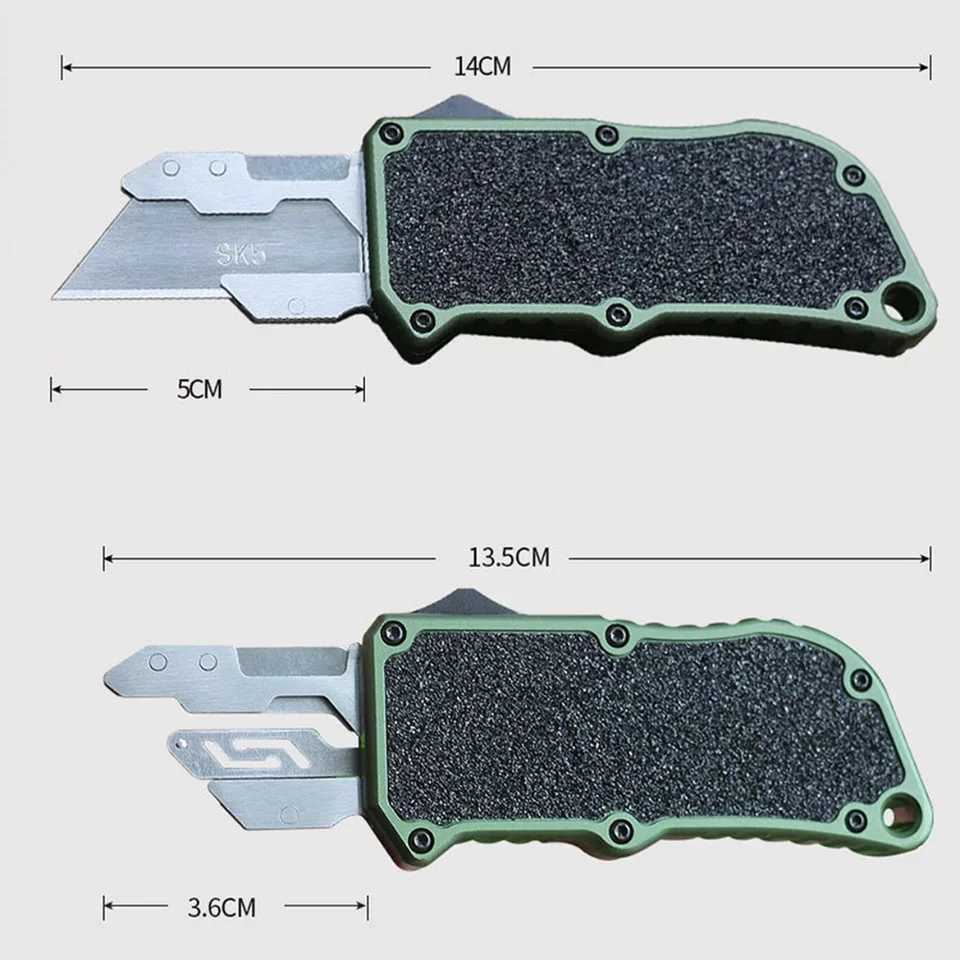 High Quality SK5 Blade Utility Knife Aeronautical Aluminium Handle EDC Outdoor Multitool Tool Paper Sharp Cutter Gift Five Blade Z250408