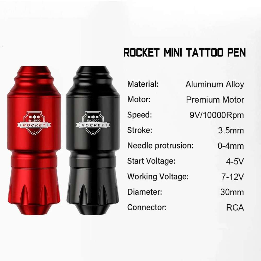 DM Wireless Complete Mini Rocket Hine Battery Case Needle Power Ink Rotary Pen Permanent Makeup Tattoo Kit