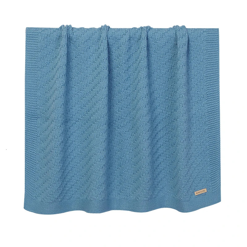Solid Color 70 cm * 90 cm 0-24 Months born Baby Swaddle Wraps Soft Infant Security Blankets Knitted Acrylic Baby Blankets 250408