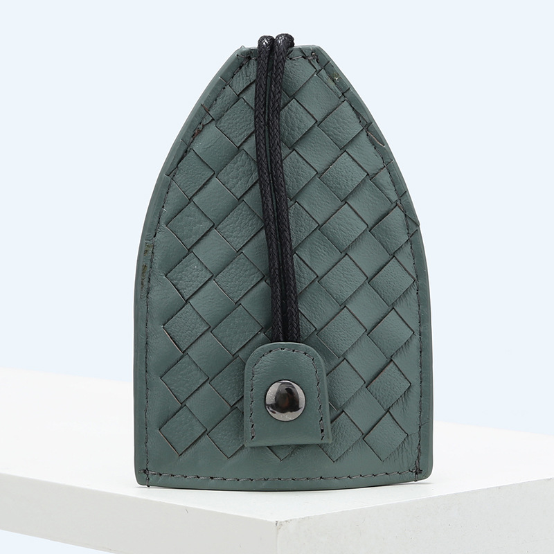 new Car Key Cover Genuine Leather Woven Luxury Car Key Pouch Universal Fit for Volkswagen Mercedes-Benz BMW Audi Key Cases