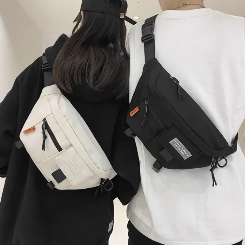 Chest Pack Woman 2025 Street Trend Waist Bag Unisex Outdoor Sports Fanny Pack Shoulder Bag Fashion Nylon Belt Bags Purse 250408
